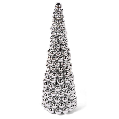Silver Shiny Shatterproof Ornament Tree