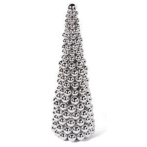 Silver Shiny Shatterproof Ornament Tree