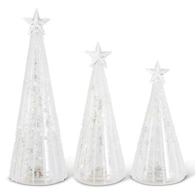 Clear Glass LED Tree