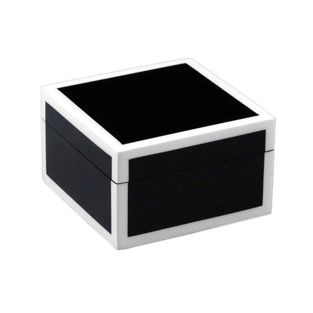 Black with White Square Box