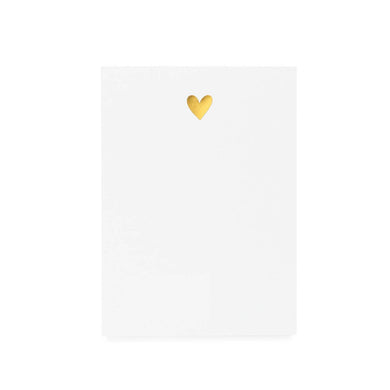 Mini Notepad, Gold Heart