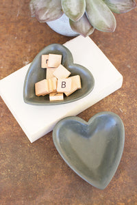 Carved Ceramic Heart Bowl