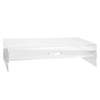 Acrylic Monitor Stand with Drawer