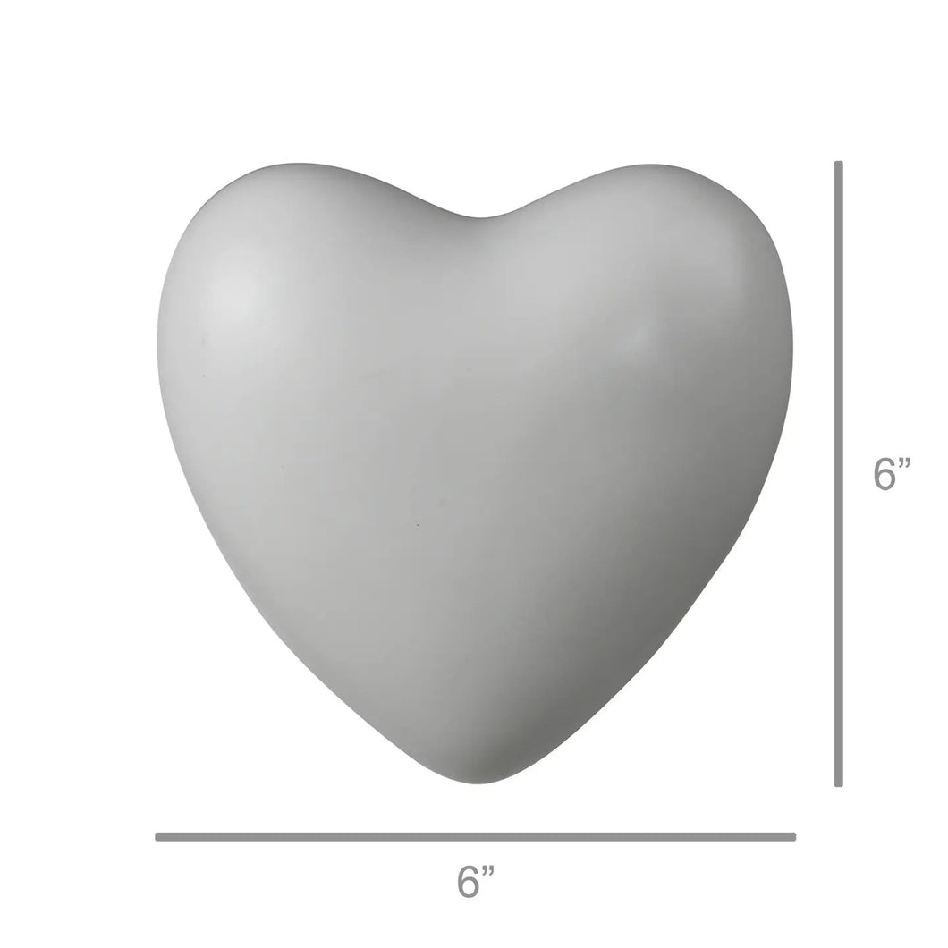 Heart, Ceramic, White
