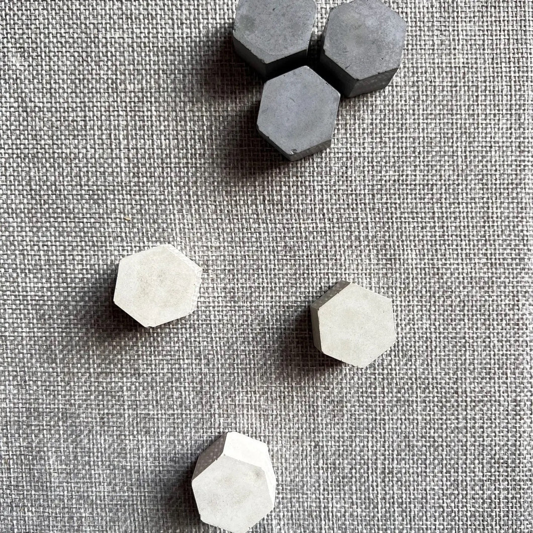 Geometric Concrete Push Pins - Set of 10