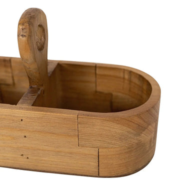 Slotted Oval Wood Caddy