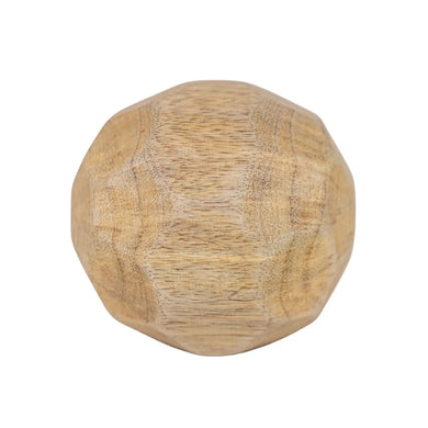 Carved Natural Wood Deco Ball