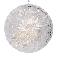 Load image into Gallery viewer, 30 Light x 6&quot; LED Warm White Crystal Outdoor Ball