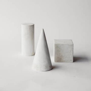 Set of 4 Concrete Geometric Solids