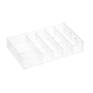 Acrylic 19-Compartment Drawer Insert