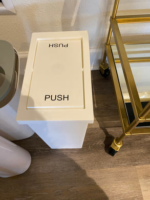Push Lid Trash Can