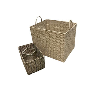 3 Piece Set Gray Baskets