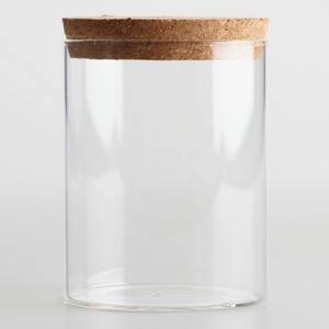 Small Glass Canisters with Cork Lid