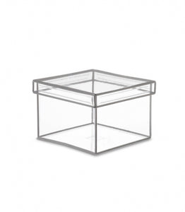 Clear Looker Boxes Silver Trim W/Lid