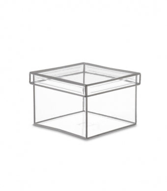 Clear Looker Boxes Gold Trim W/Lid