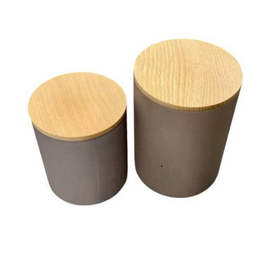 Grey Matte Container (Set of 2)