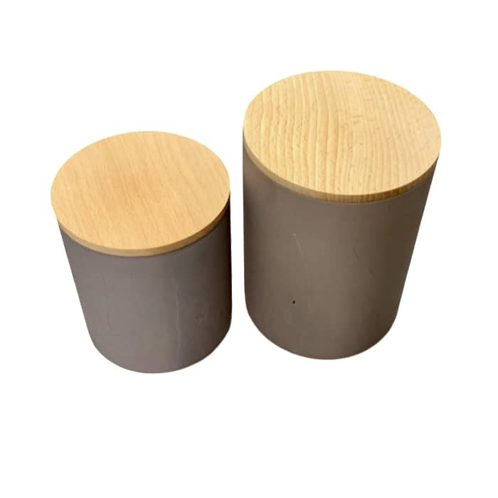 Grey Matte Container (Set of 2)