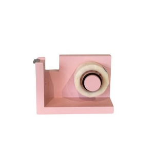 Pink Wood Tape Dispenser