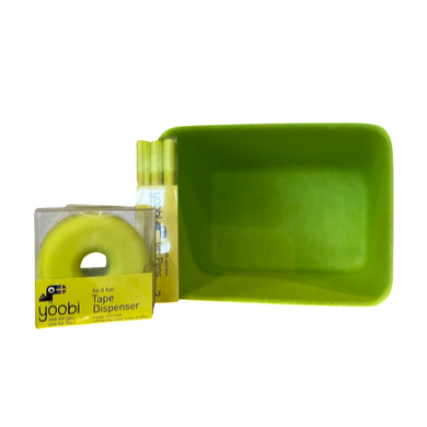 Grey Storage Container w/Green (Set of 3)