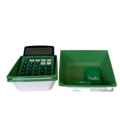 Green Drawer Inserts w/ Items