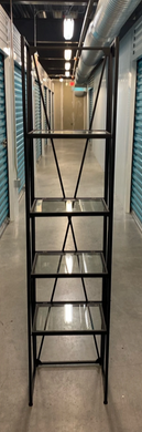 Black Iron and Glass Shelf