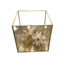 Load image into Gallery viewer, Glass &amp; Gold Metal Cube w/ Decor