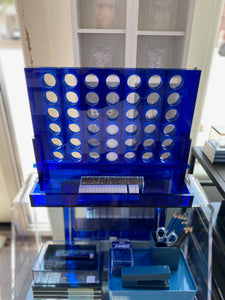 Blue Acrylic Connect Four Game