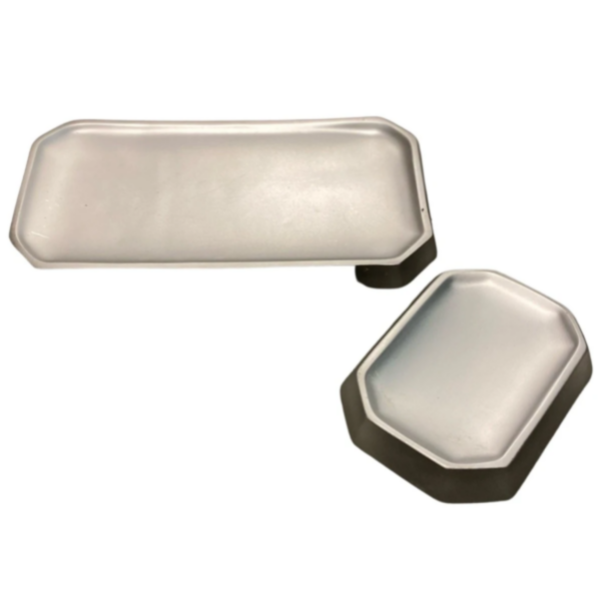 Silver Bathroom Tray and Soap Dish (Set of 2)