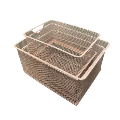 Pink Metal Storage Baskets