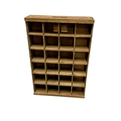 Raw Wood Compartment Box