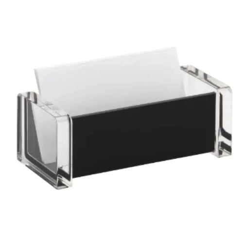 Black and Clear Acrylic Business Card Stand