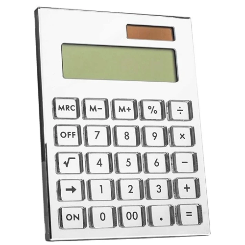 Silver Metalic Acrylic Calculator