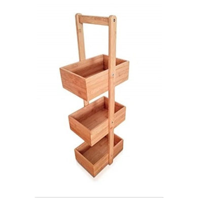 3 Tiered Large Bamboo Storage Caddy