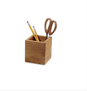 Bamboo Square Pencil Cup