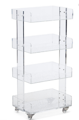 Clear Acrylic Tiered Cart