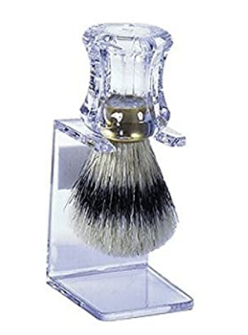 Bristle Shave Brush with Clear Stand