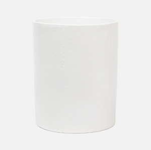 Round White Acrylic Trash Can