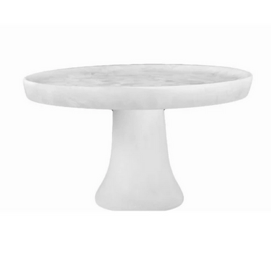 Marbled White Cake Plate