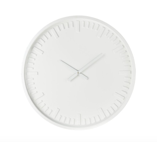Large White Wall Clock