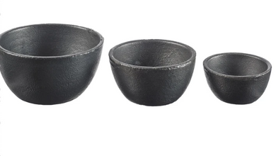 Set of 3 Cast Iron Bowls