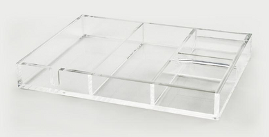 White & Clear Acrylic Valet Tray