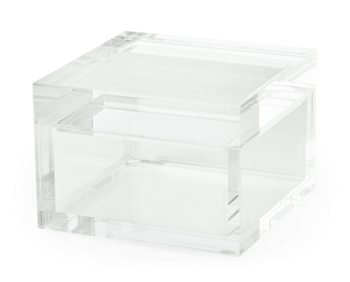 Clear Square Lucite Large Box