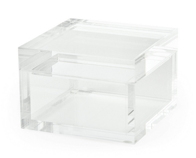 Clear Square Lucite Small Box