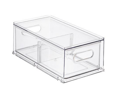 Large Stacking Divided Frig Bin by Home Edit