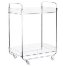 Load image into Gallery viewer, Clear Acrylic 2 Tiered Pantry Cart