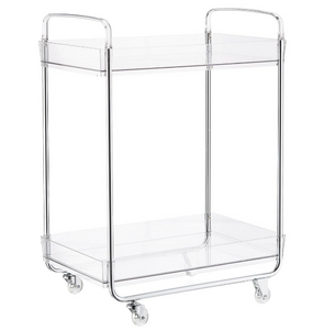 Clear Acrylic 2 Tiered Pantry Cart