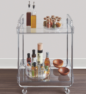 Clear Acrylic 2 Tiered Pantry Cart