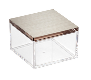 Clear Boxes with Metallic Brushed Lid