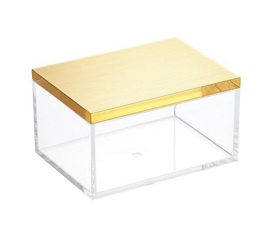 Clear Boxes with Metallic Brushed Lid