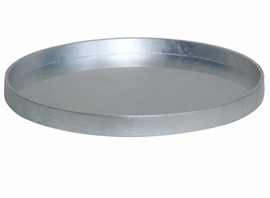 Silver Leaf Lacquered Round Tray